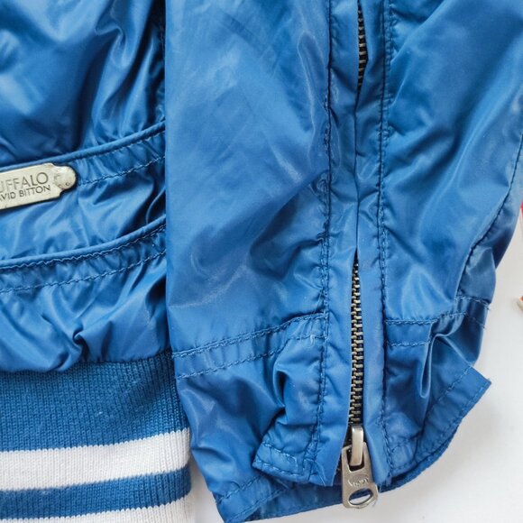 Buffalo David Bitton bomber jacket men's size M blue lot of pockets - Picture 11 of 15